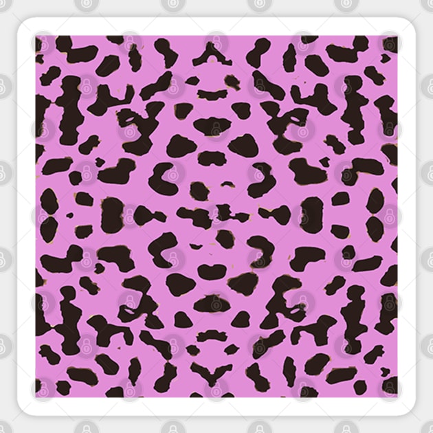 Pink Leopard Print Cheetah Pattern Animal Lover Pattern Leopard Sticker by tamdevo1